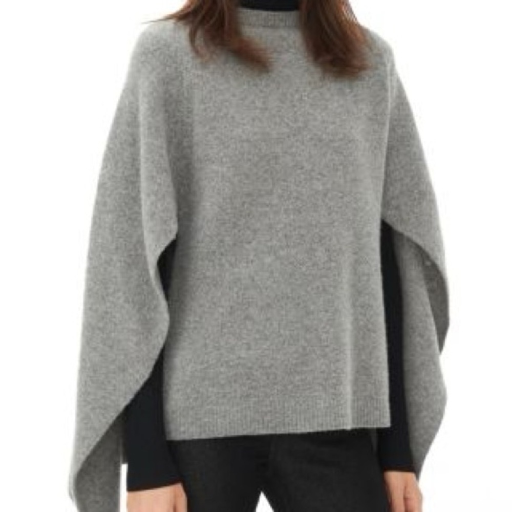 Sandro Cape Style Wool Poncho Sweater - Picture 6 of 6